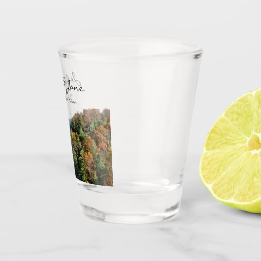 Personalized Starved Rock State Park Wedding Shot Glas (Rechts)