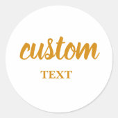 Personalized stickers for company logo or text; (Voorkant)