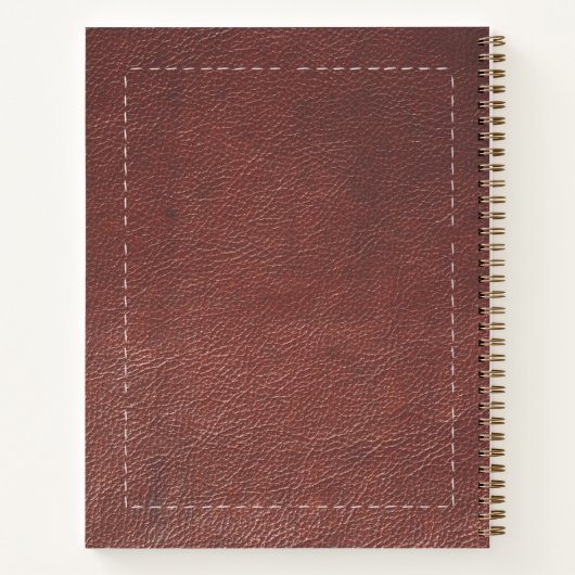 Personalized Stitched Leather Look Journal Gift Notitieboek (Achterkant)