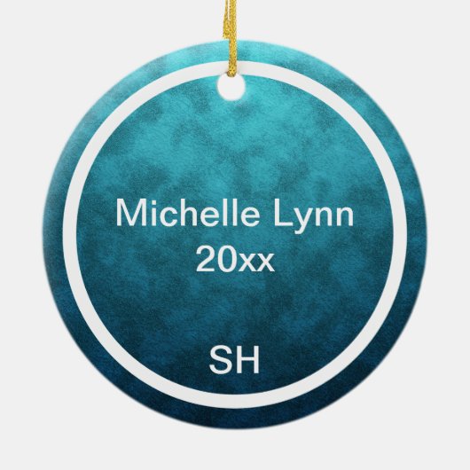 Personalized Stone Harbor NJ SH Beach Christmas Keramisch Ornament (Achterkant)