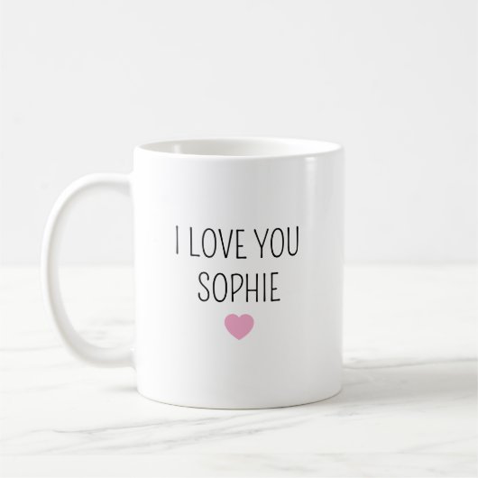 Personalized Stoneware Mug for Mimi, custom name  Koffiemok (Links)