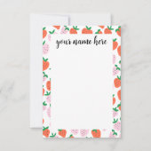 Personalized Strawberries Notecards Bedankkaart (Voorkant)
