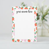 Personalized Strawberries Notecards Bedankkaart (Staand voorkant)