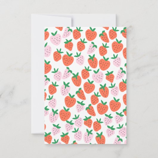 Personalized Strawberries Notecards Bedankkaart (Achterkant)
