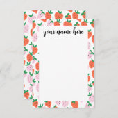 Personalized Strawberries Notecards Bedankkaart (Voorkant / Achterkant)
