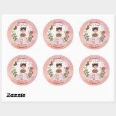 Personalized Strawberry Baby Shower Favor Stickers (Vel)
