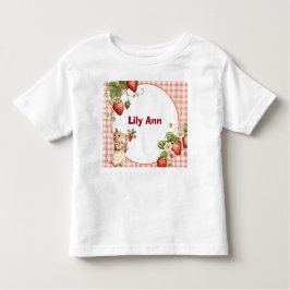 Personalized Strawberry & Little Mouse Toddler T-S Kinder Shirts