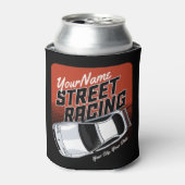 Personalized Street Racing Race Car Motorsport Blikjeskoeler (Blikje Voorkant)