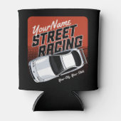 Personalized Street Racing Race Car Motorsport Blikjeskoeler (Voorkant)