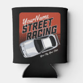 Personalized Street Racing Race Car Motorsport Blikjeskoeler (Achterkant)