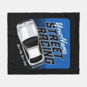 Personalized Street Racing Race Car Motorsport Fleece Deken (Voorkant (Horizontaal))
