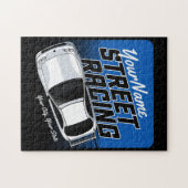 Personalized Street Racing Race Car Motorsport Legpuzzel (Horizontaal)