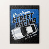 Personalized Street Racing Race Car Motorsport Legpuzzel (Verticaal)