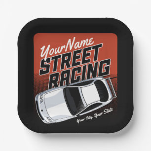 Personalized Street Racing Race Car Motorsport Papieren Bordje