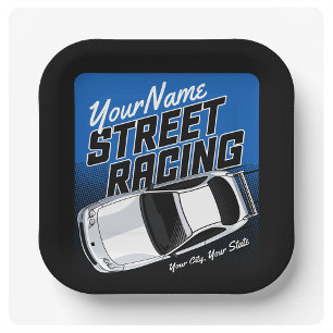 Personalized Street Racing Race Car Motorsport Papieren Bordje