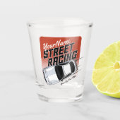 Personalized Street Racing Race Car Motorsport Shot Glas (Voorkant)