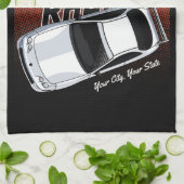 Personalized Street Racing Race Car Motorsport Theedoek (Gevouwen)