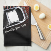 Personalized Street Racing Race Car Motorsport Theedoek (Quarter Fold)