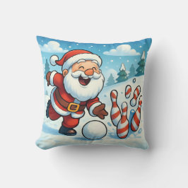 Personalized Striking Santa Bowling Kussen