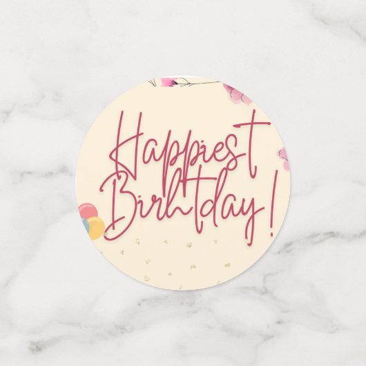 Personalized stripe and spot birthday bunting  confetti (Kleine voorkant)