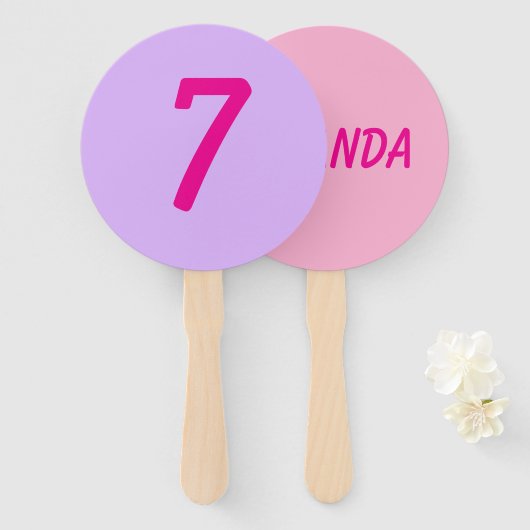 Personalized stripe and spot birthday bunting  handwaaier (Voorkant en achterkant)