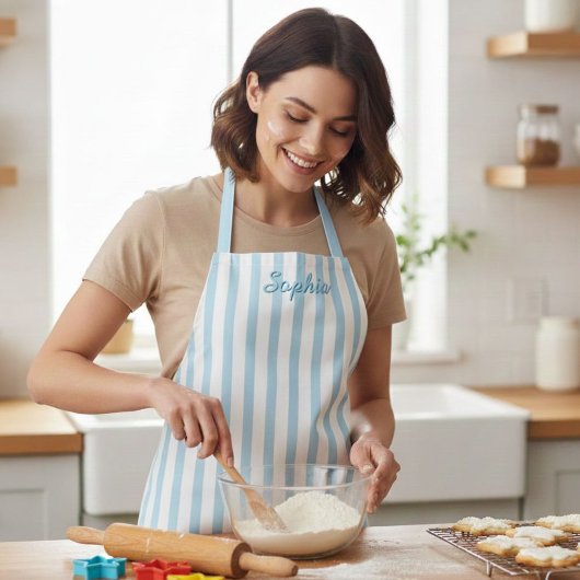 Personalized Stripe Apron for Kids and Adults Schort