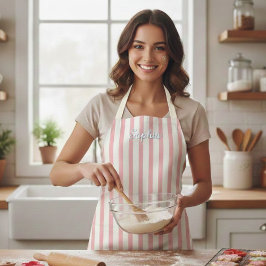 Personalized Stripe Apron for Kids and Adults Schort