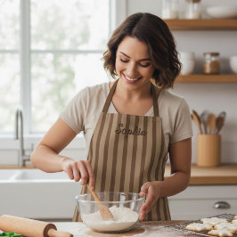 Personalized Stripe Apron for Kids and Adults Schort