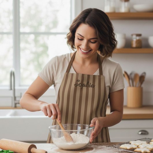 Personalized Stripe Apron for Kids and Adults Schort