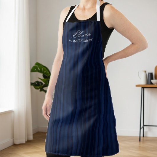 Personalized Striped Apron | Custom Unisex Work Schort