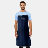 Personalized Striped Apron | Custom Unisex Work Schort (Gedragen)