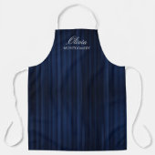 Personalized Striped Apron | Custom Unisex Work Schort (Voorkant)