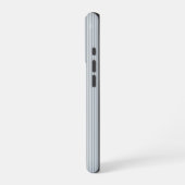 Personalized Striped Blue Tones Minimalist Chic iPhone Hoesje (Linkerkant)