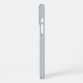 Personalized Striped Blue Tones Minimalist Chic iPhone Hoesje (Linkerkant)
