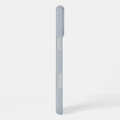 Personalized Striped Blue Tones Minimalist Chic iPhone Hoesje (Rechterkant)