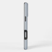 Personalized Striped Blue Tones Minimalist Chic iPhone Hoesje (Rechterkant)