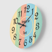 Personalized Striped Clock Grote Klok (Hoek)