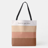 Personalized Striped tote Bag "You've got this" (Voorkant)