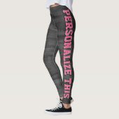 Personalized Style - Gray Textured & Chic Pink Leggings (Links)