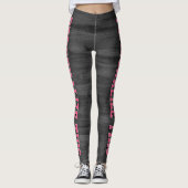 Personalized Style - Gray Textured & Chic Pink Leggings (Voorkant)