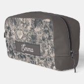 Personalized Stylish Black Paris Toile Design Toilettasje (Rechterhoek)