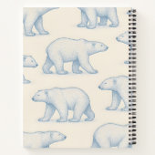 Personalized Stylish Fun Polar Bear Pattern Notitieboek (Achterkant)