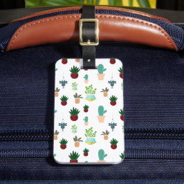 Personalized Succulent Cacti Bagagelabel