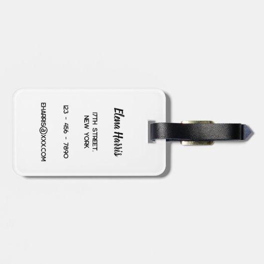 Personalized Succulent Cacti Bagagelabel (Achterkant horizontaal)