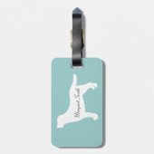 Personalized Summer Breeze Labradors Painting Bagagelabel (Achterkant verticaal)