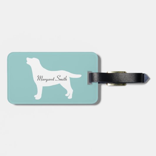 Personalized Summer Breeze Labradors Painting Bagagelabel (Achterkant horizontaal)