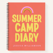 Personalized Summer Camp Diary in Oranje Notitieboek (Voorkant)