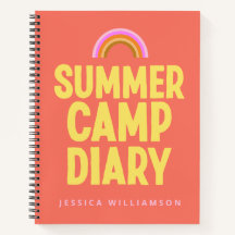 Personalized Summer Camp Diary in Oranje