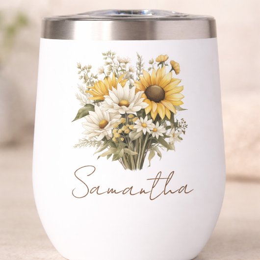 Personalized Summer Daisy Bouquet Name