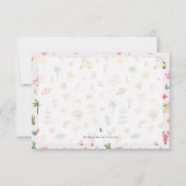 Personalized Summer Watercolor Pattern Notitiekaartje (Voorkant)